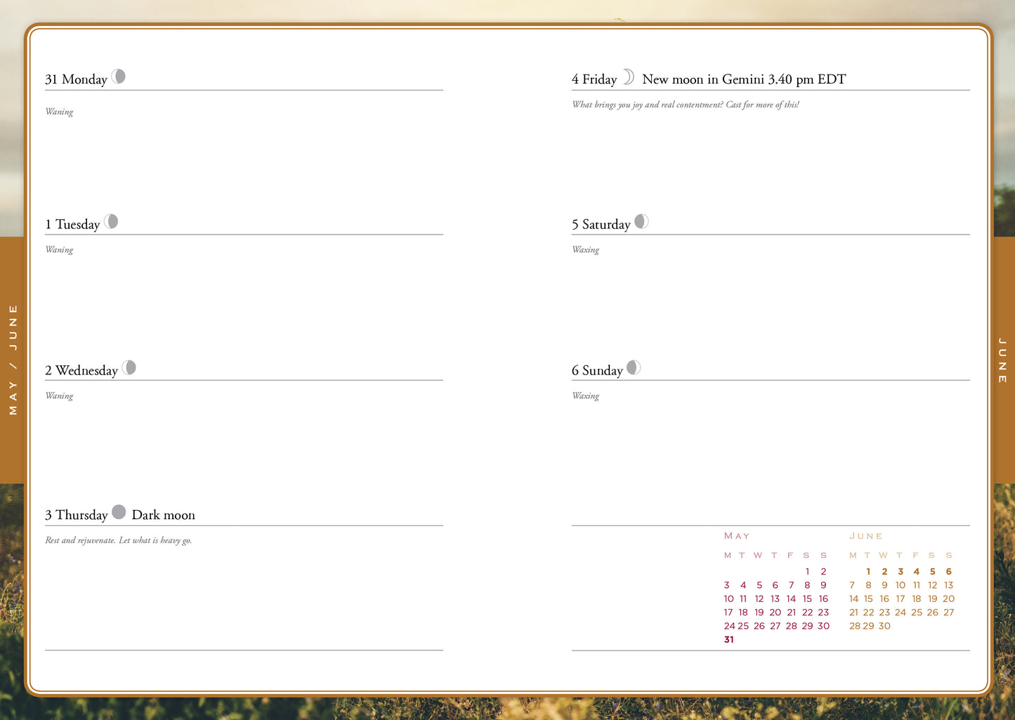 2027 Lunar and Seasonal Planner - Northern Hemisphere