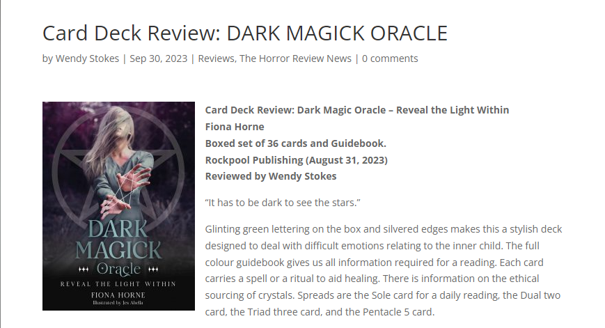 Card Deck Review: DARK MAGICK ORACLE