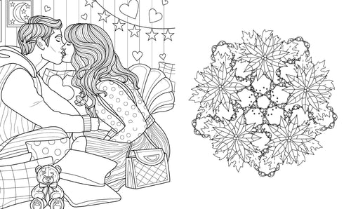 Romantic Christmas Coloring Book