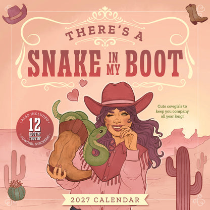 2027 There's a Snake in My Boot Wall Calendar