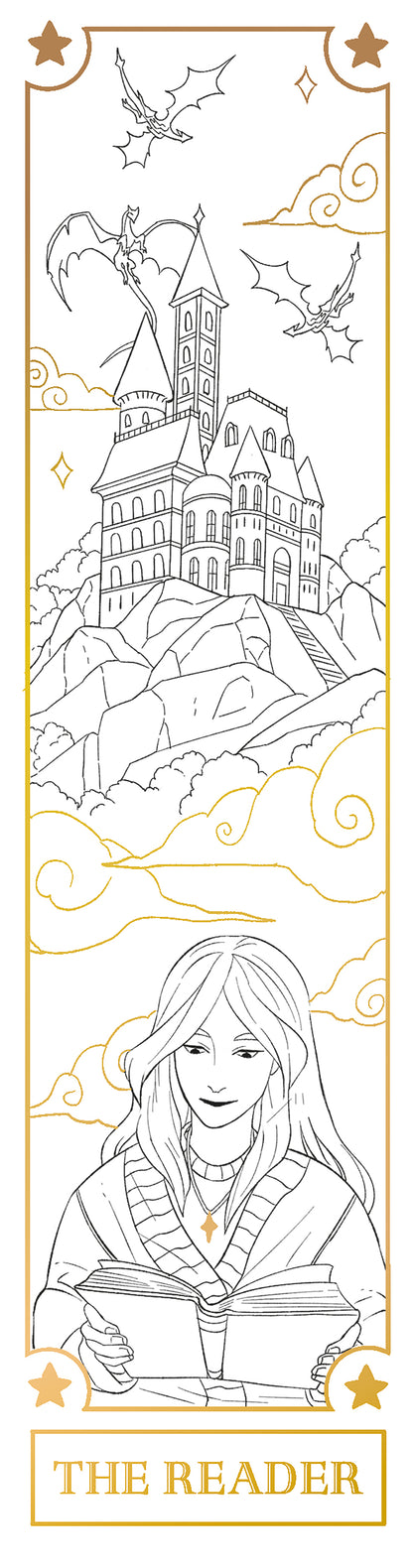 Dragon Princess Coloring Bookmarks