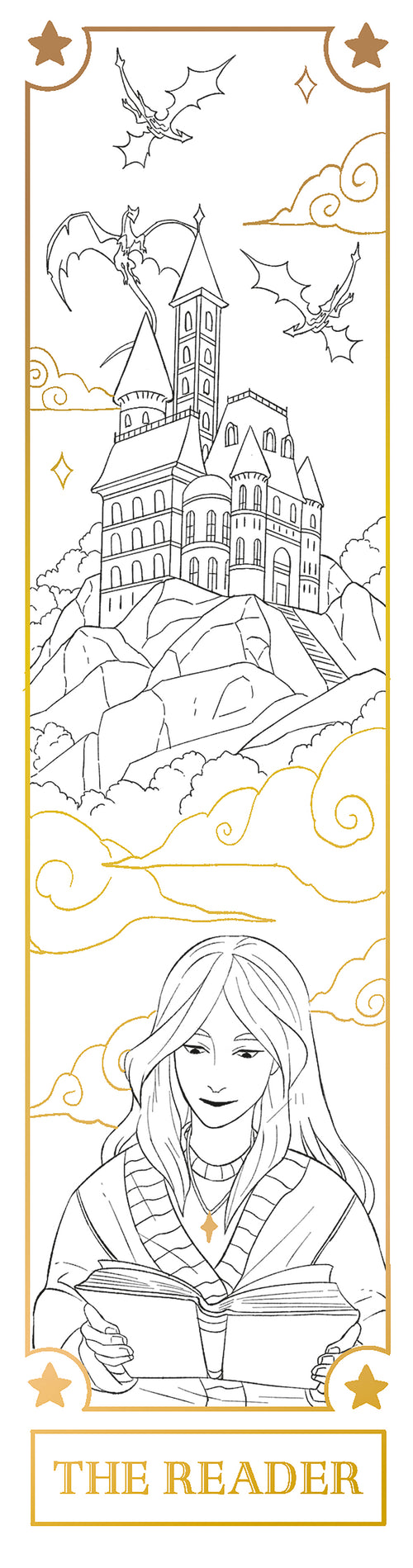 Dragon Princess Coloring Bookmarks