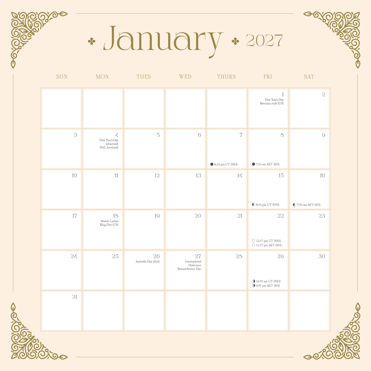 2027 Fairytale Wall Calendar