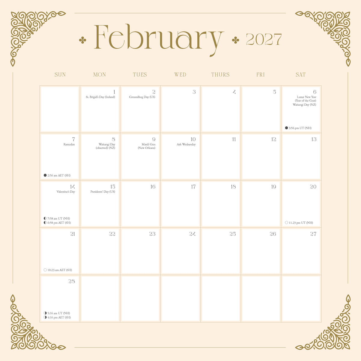 2027 Fairytale Wall Calendar