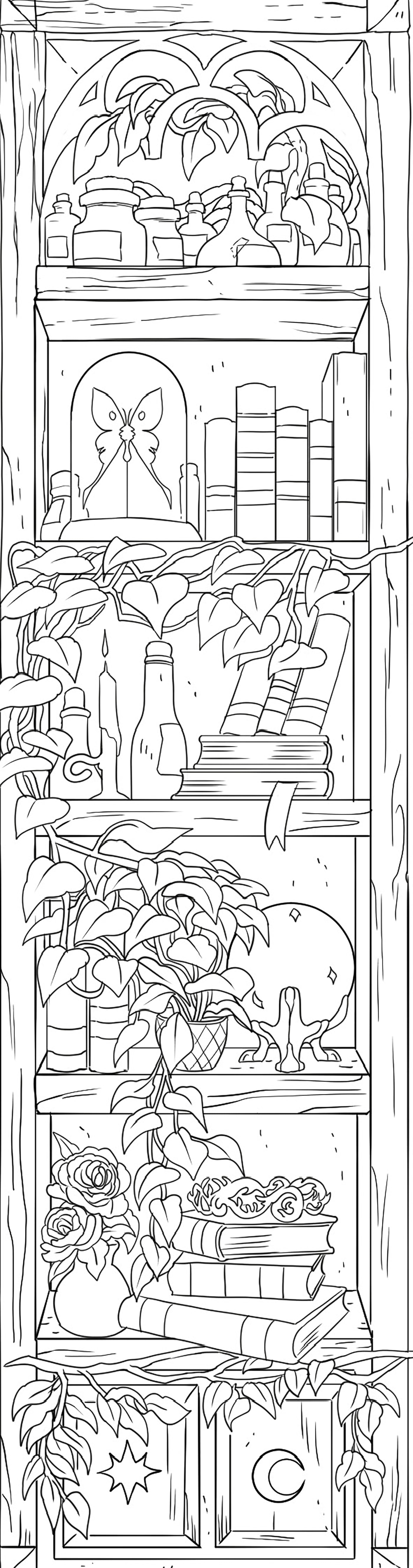 Fae Lovers Coloring Bookmarks