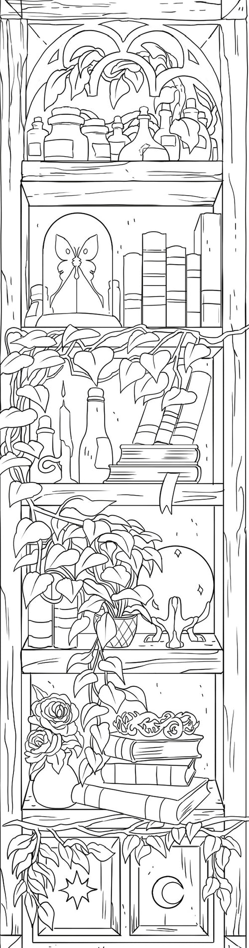 Fae Lovers Coloring Bookmarks