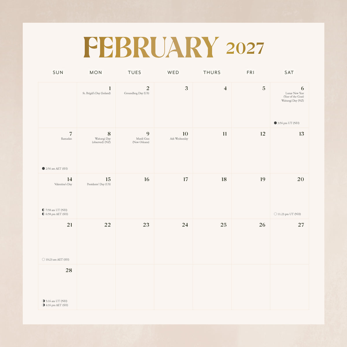2027 Yoga Magic Wall Calendar
