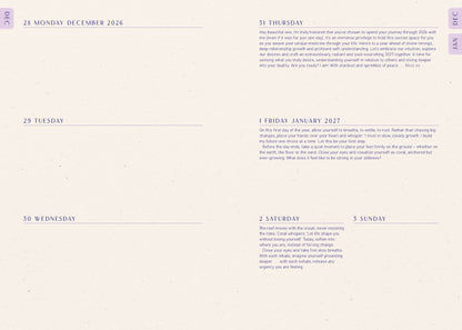 2027 Moon Goddess Planner Calendar - Northern Hemisphere
