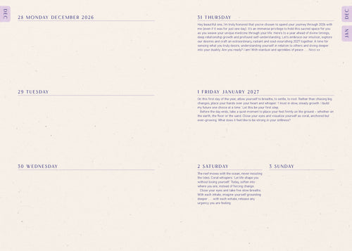 2027 Moon Goddess Planner Calendar - Northern Hemisphere
