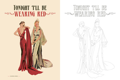 Marie Claire 1930s Evening Styles Coloring Book