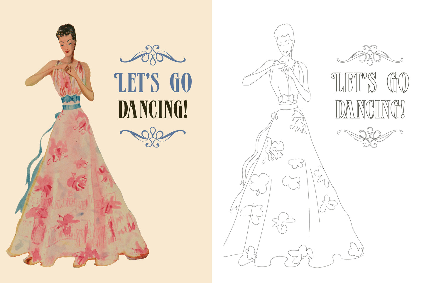 Marie Claire 1930s Evening Styles Coloring Book