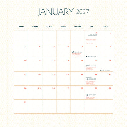 2027 Moon Wall Calendar