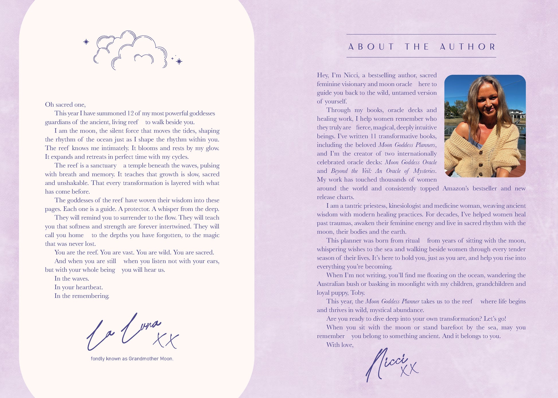 About the author diary page 