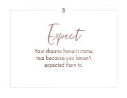 Motivational quote card with 'Expect' text on a white background