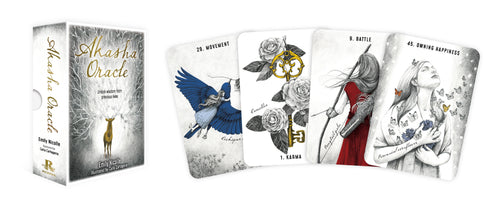 Akasha Oracle card set with box on a white background