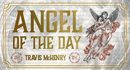 Album cover for 'Angel of the Day' by Travis McHenry featuring an angel illustration.
