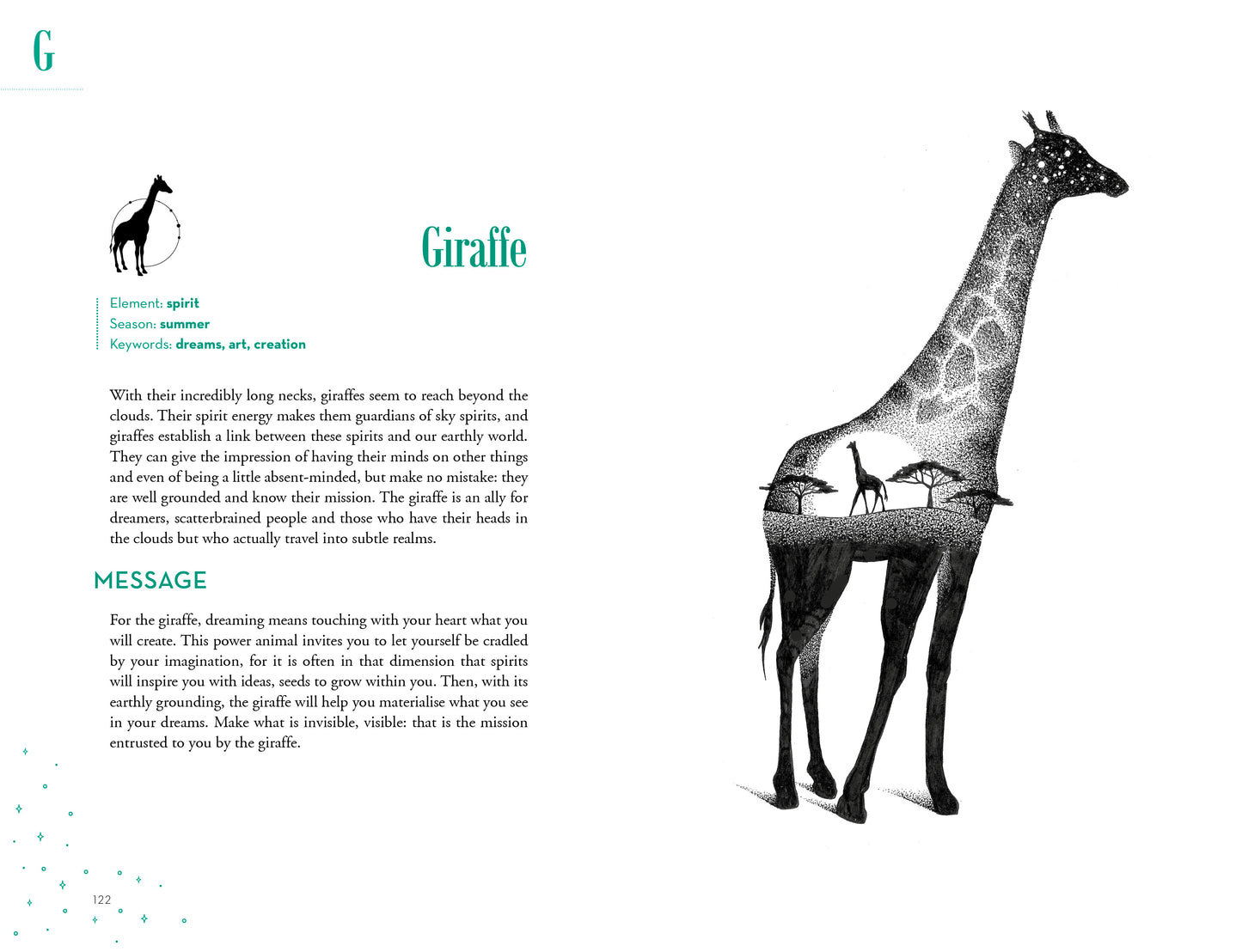 Illustration of a giraffe with text on a white background