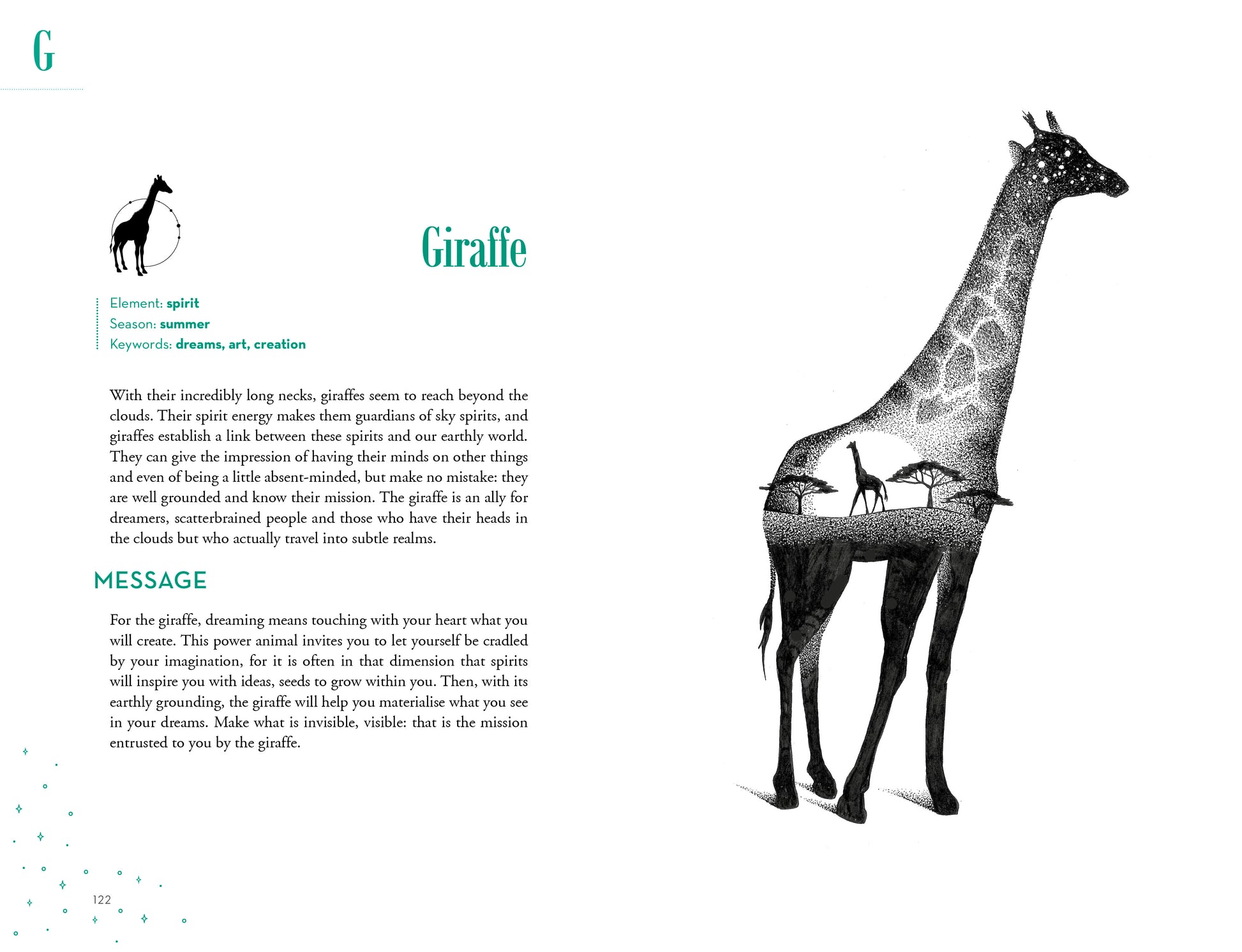 Illustration of a giraffe with text on a white background