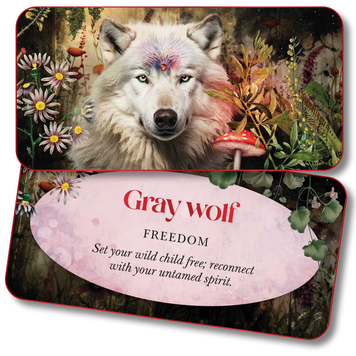  gray wolf illustration and nature-themed design