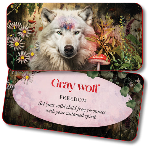  gray wolf illustration and nature-themed design