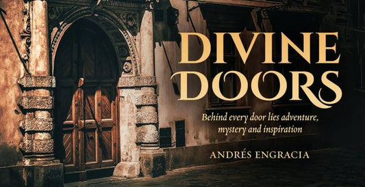 Book cover of 'Divine Doors' by Andres Engracia with a door and text