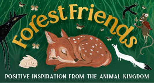 Book cover of 'Forest Friends' with illustrations of animals and text on a green background