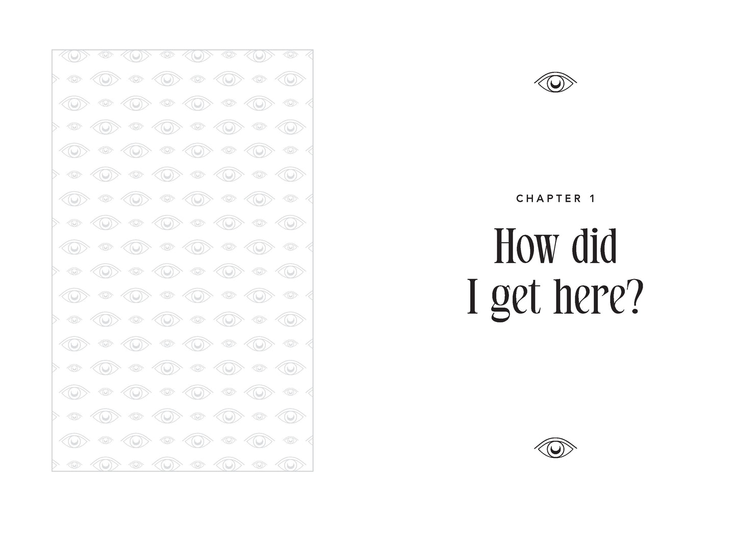 Book title page with 'How did I get here?' text on a white background