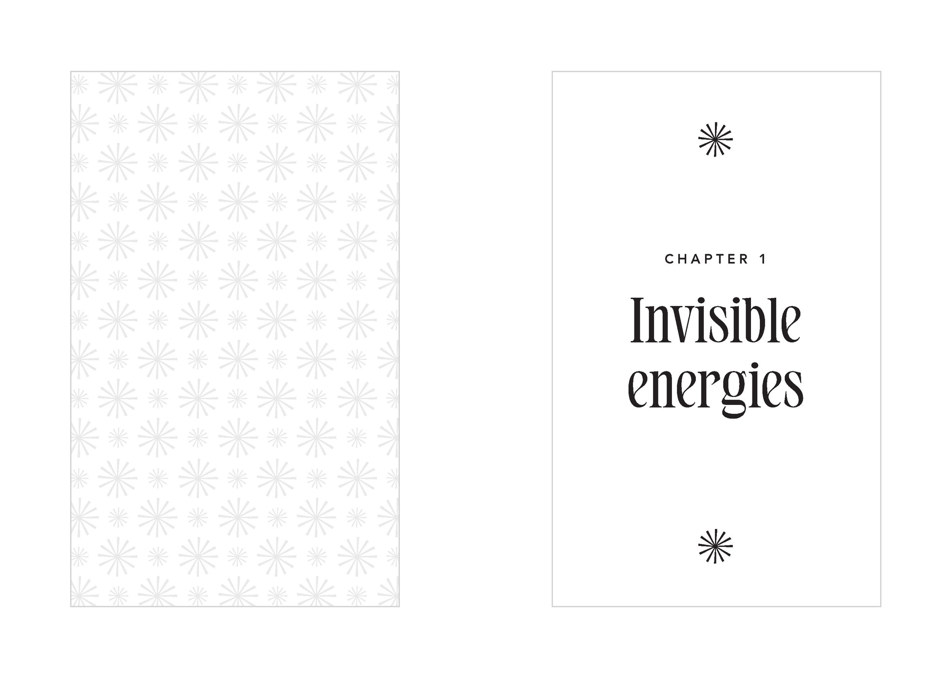 Book title page with 'Invisible energies' on a white background
