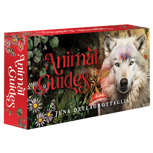 Box cover of 'Animal Guides' with a wolf illustration and red spine.