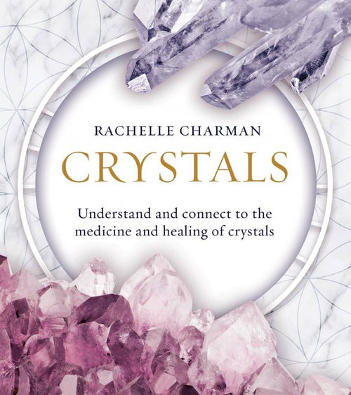 Box cover of 'Crystals' by Rachelle Charman with crystals and geometric designs.