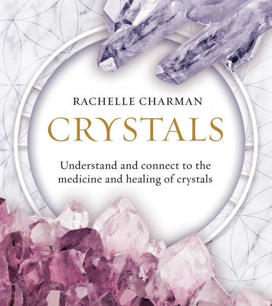 Box cover of 'Crystals' by Rachelle Charman with crystals and geometric designs.