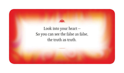 Red card with a motivational quote on a white background