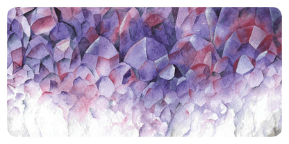 Colorful crystal-like pattern on a white background