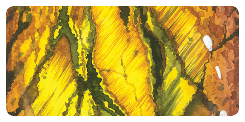 Color swatch with a pattern of yellow, green, and brown colors.