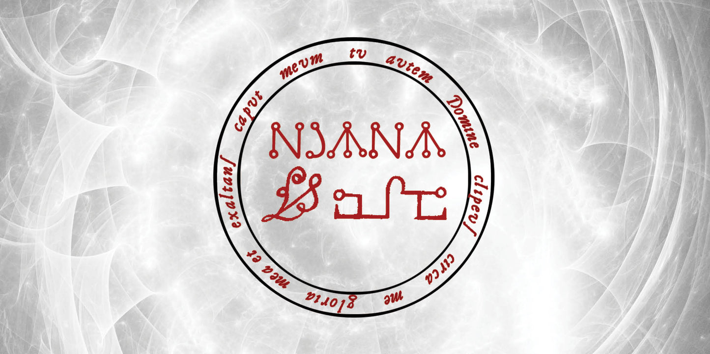 Circular logo with text on a white background