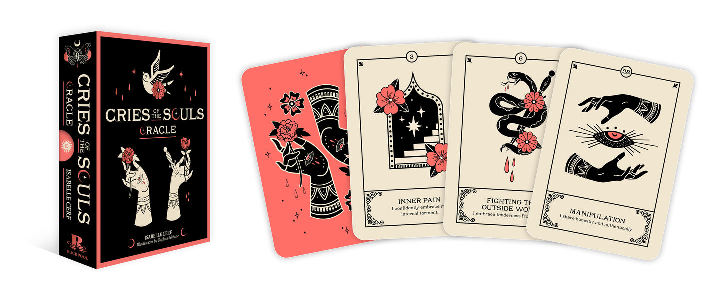 box set oracle cards from Cries of the Souls Oracle featuring illustrated oracle cards