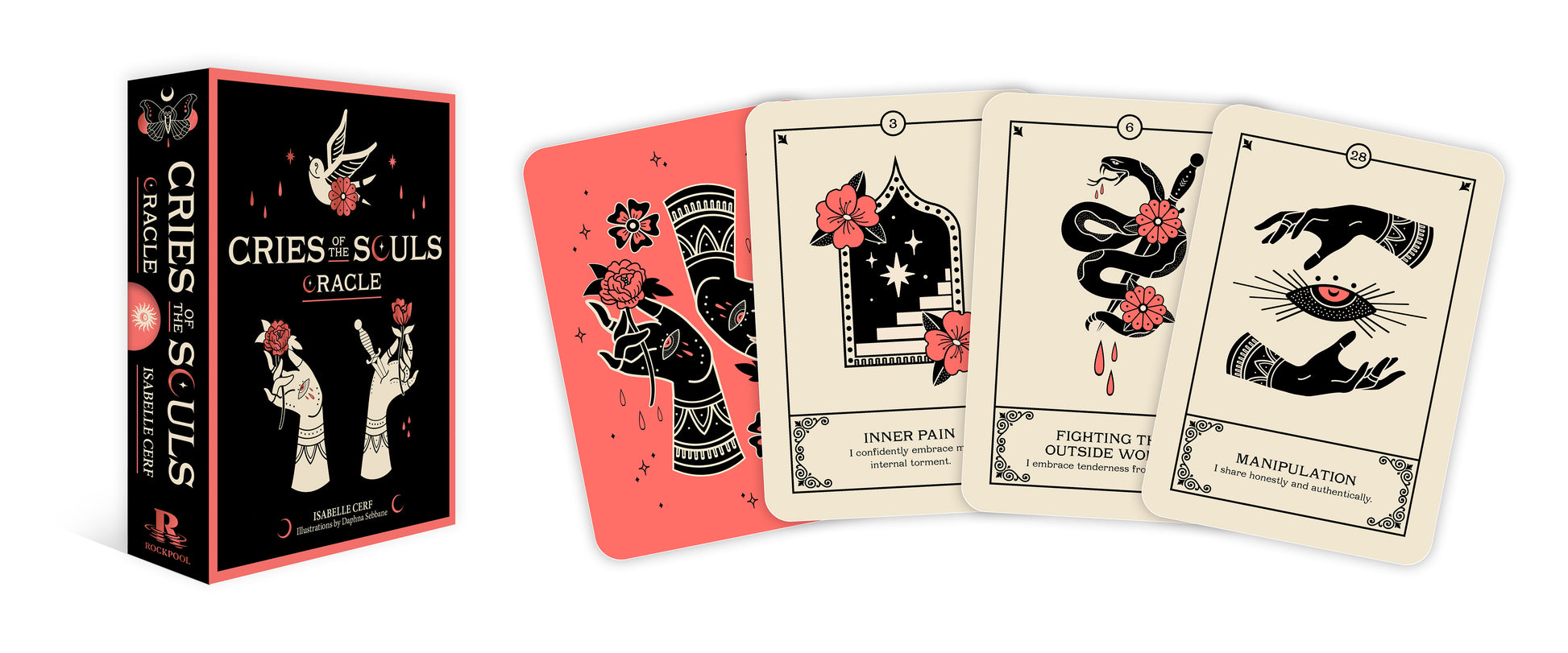 box set oracle cards from Cries of the Souls Oracle featuring illustrated oracle cards