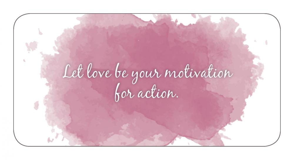 Pink watercolor splash with motivational quote on a white background