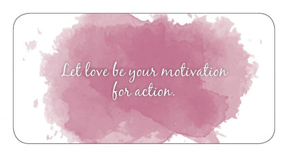 Pink watercolor splash with motivational quote on a white background
