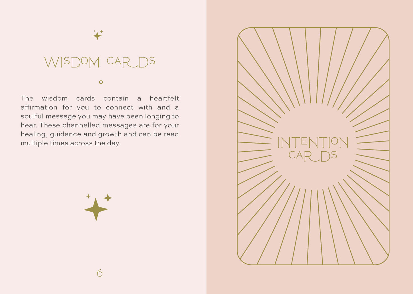 Card with 'Intention Cards' design on a pink background
