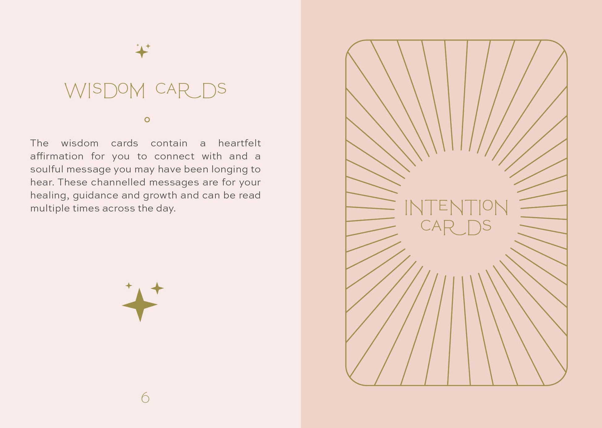 Card with 'Intention Cards' design on a pink background