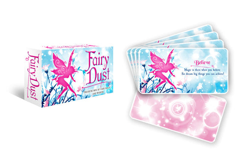 Fairy Dust cards with packaging on a white background