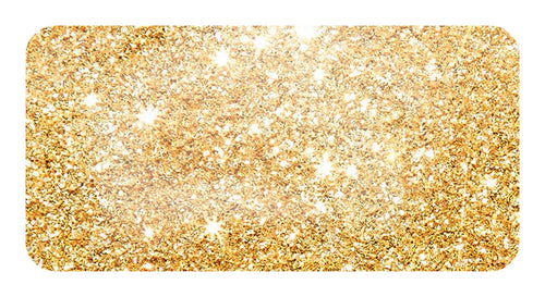 Gold glittery card with a textured surface