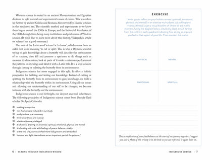 Two pages from a book on Indigenous science with text and headings.