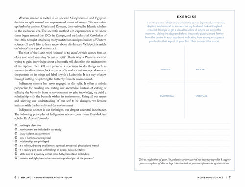 Two pages from a book on Indigenous science with text and headings.