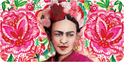 Frida Kahlo with floral design