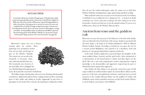 Book page with text and a black and white illustration of a tree on a white background