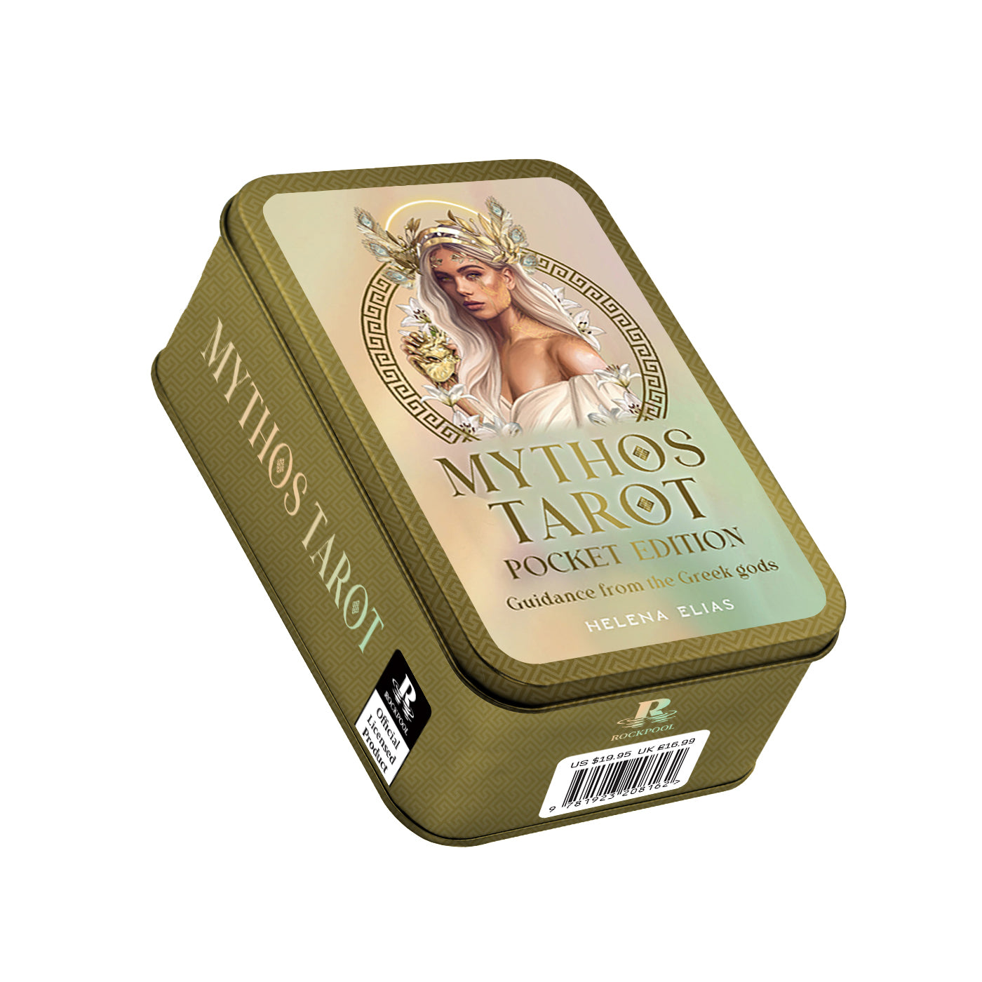 MYTHOS TAROT pocket edition packaging on a white background