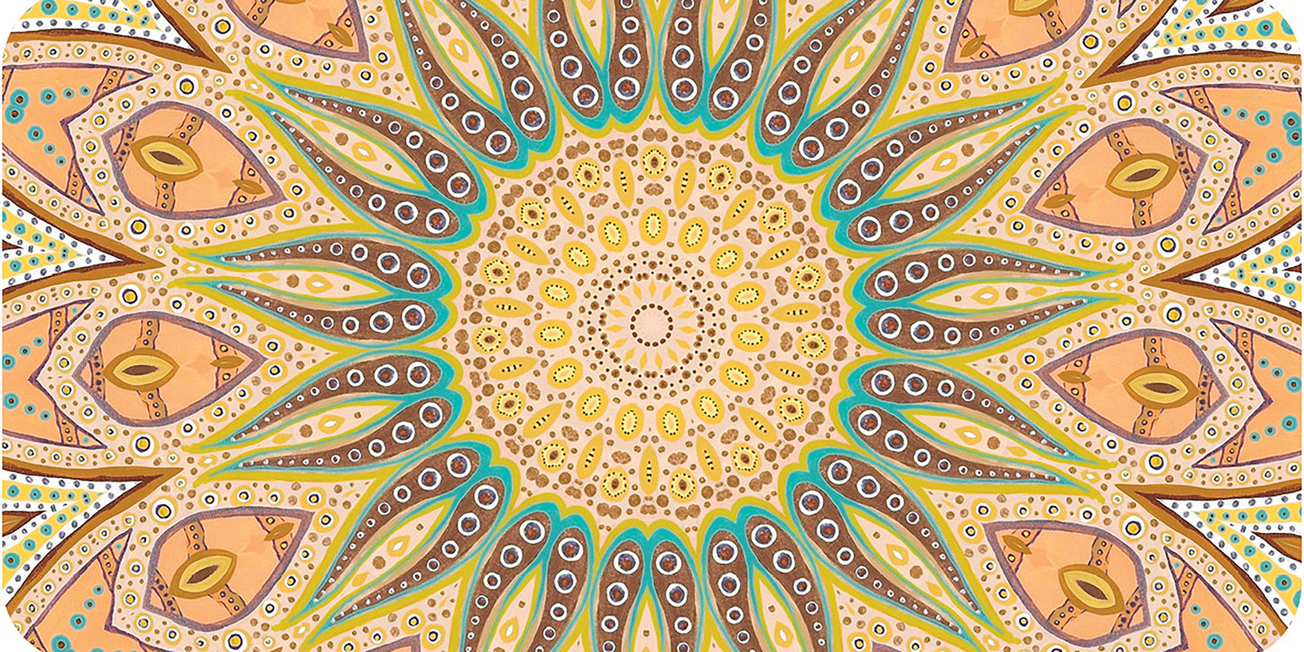 Colorful mandala pattern with a central circle