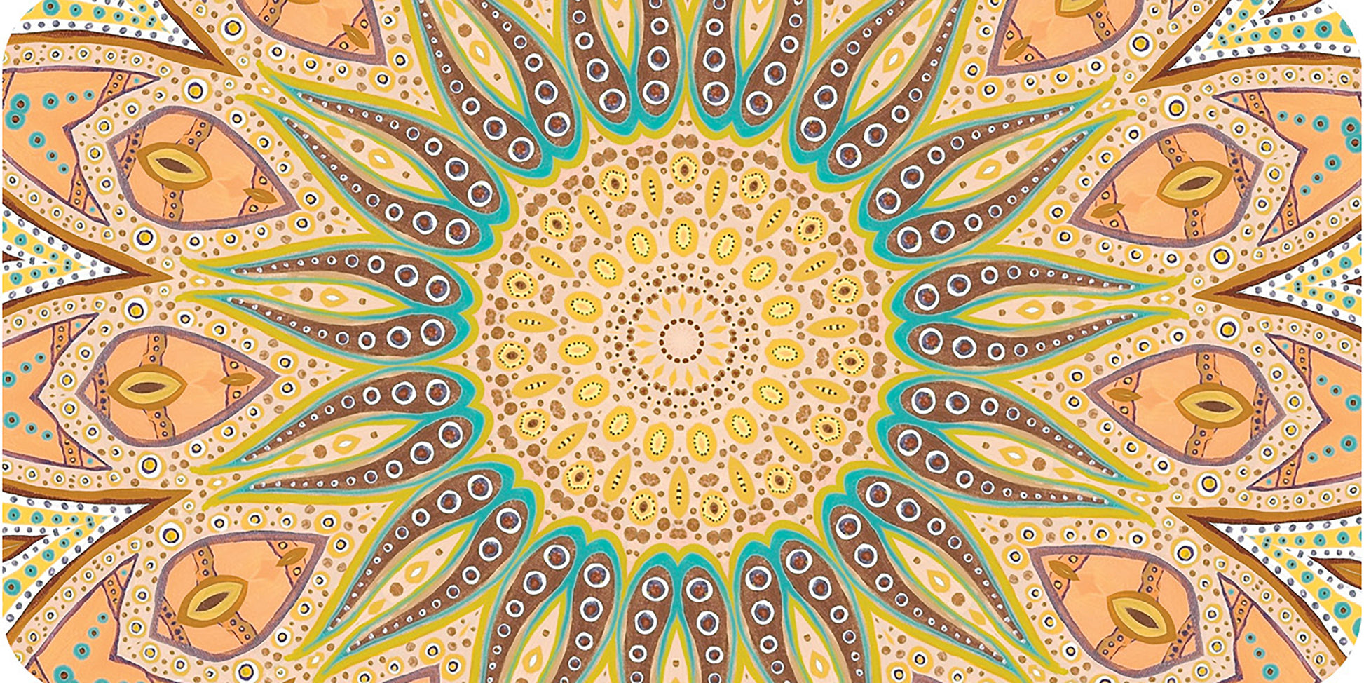 Colorful mandala pattern with a central circle